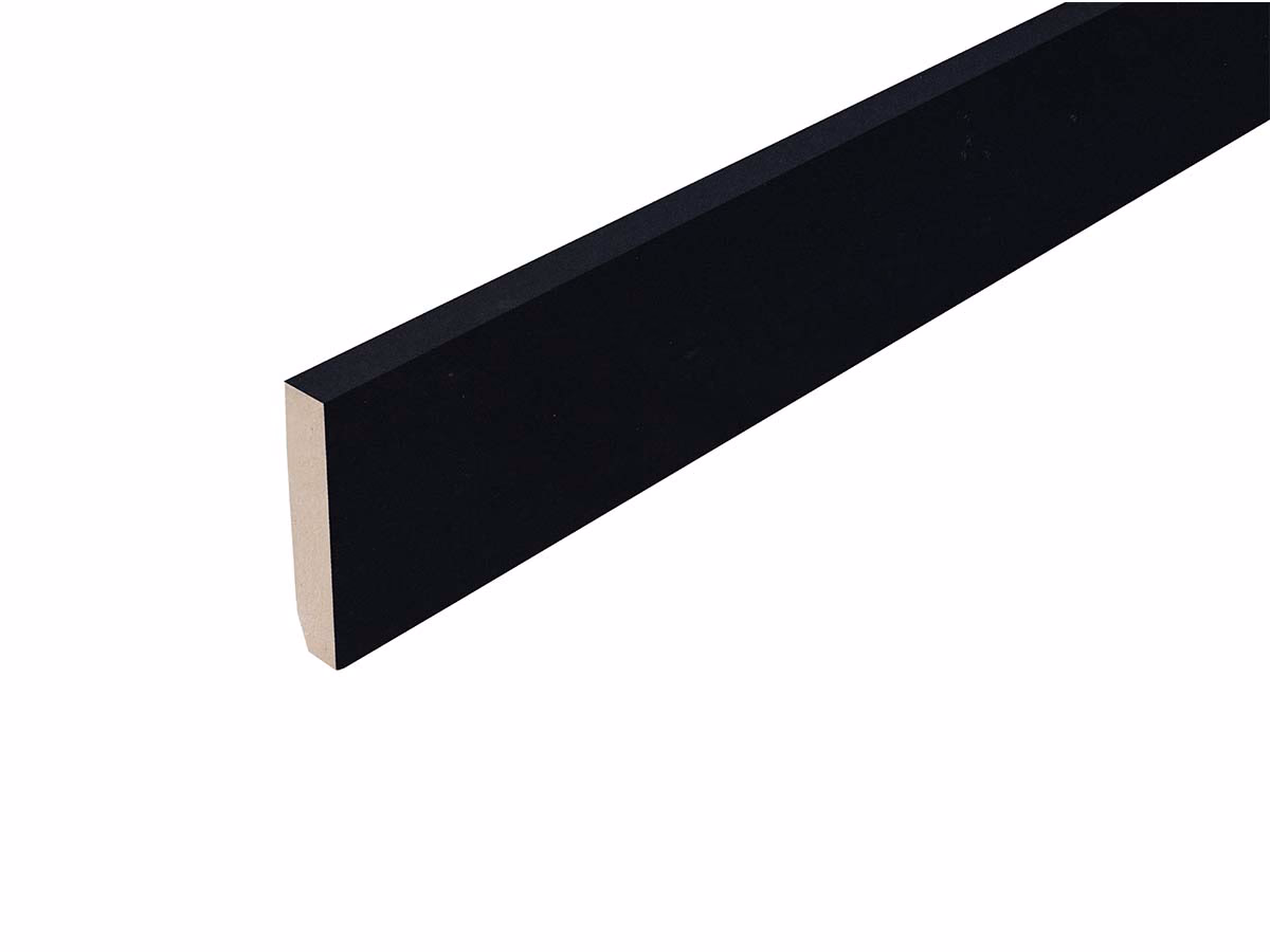 MDF plint zwart 14 × 100 mm — antraciet