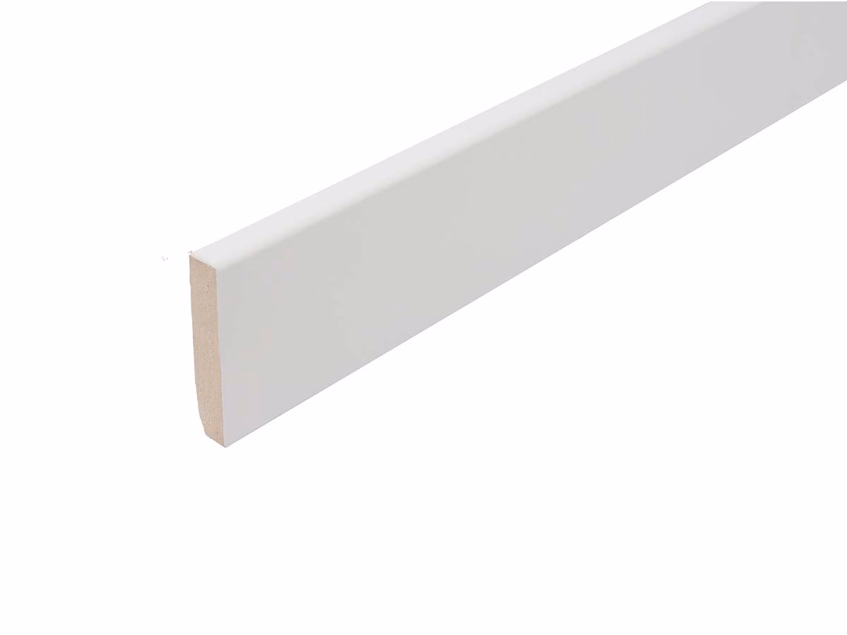 MDF plint wit 14 × 100 mm — wit & crème