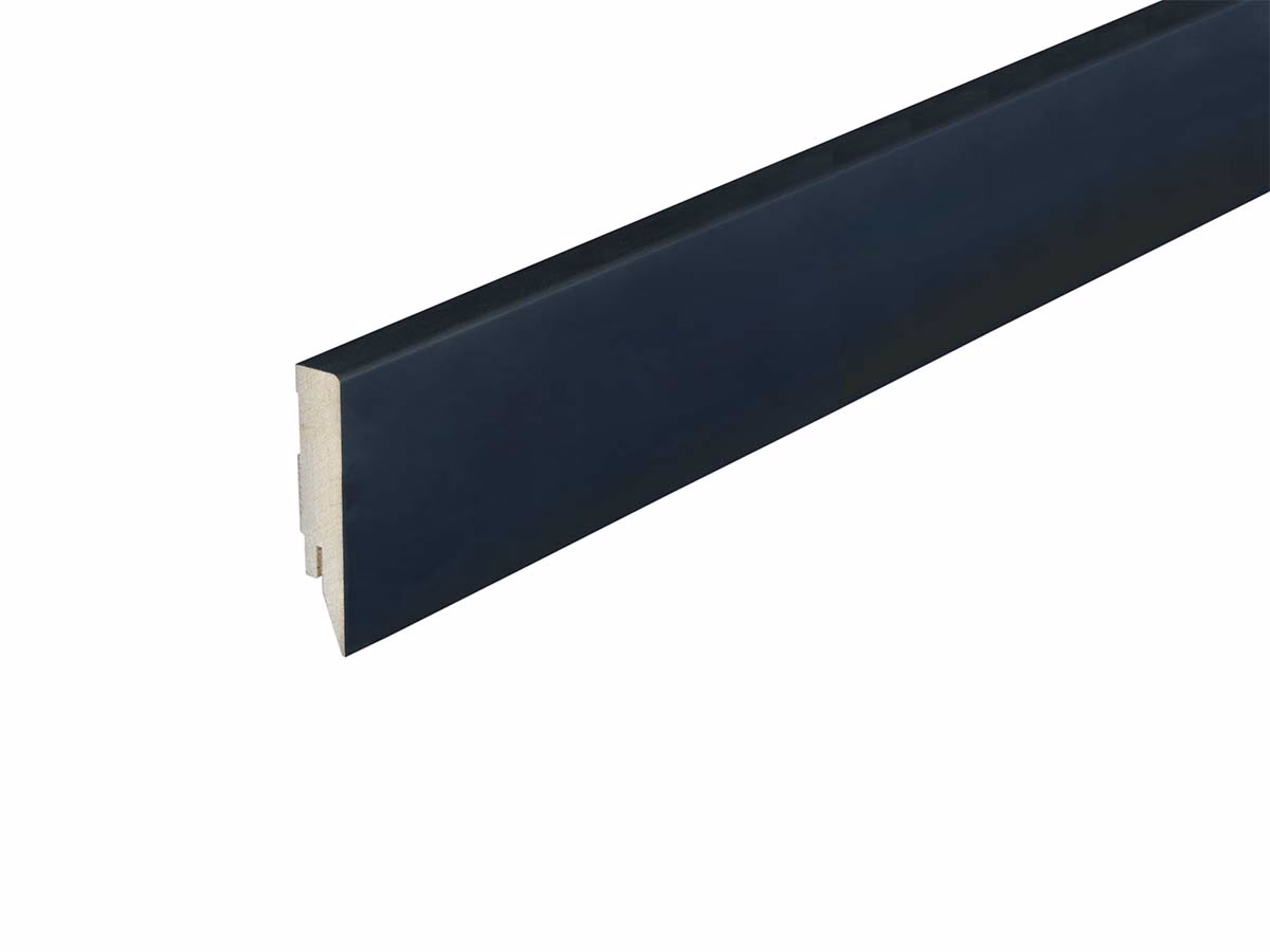 MDF plint zwart 12 × 78 mm — antraciet