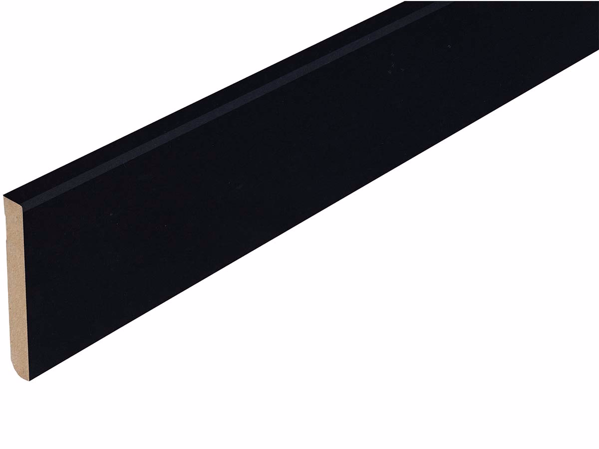 MDF plint zwart 12 × 100 mm — antraciet
