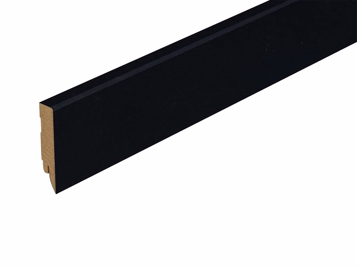 MDF plint zwart 14 × 78 mm — antraciet