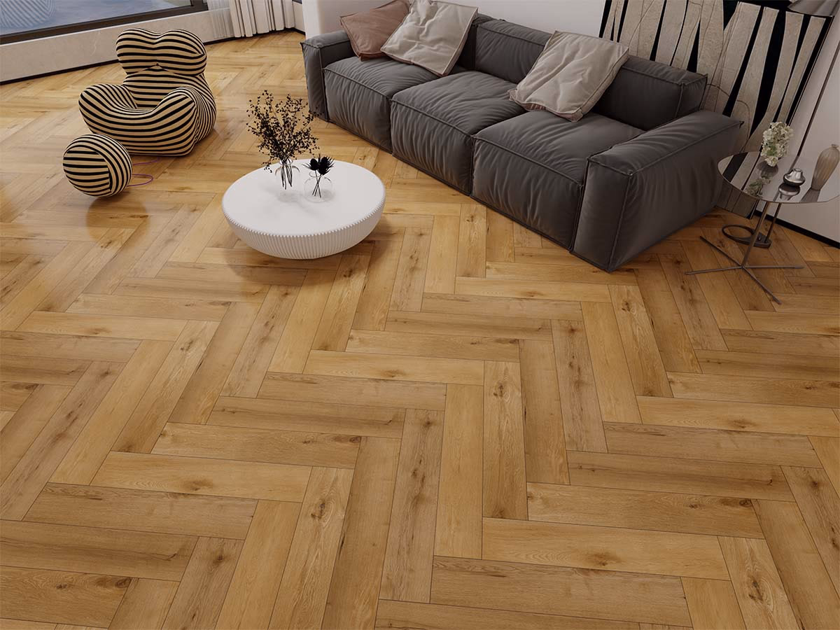 Natural Oak Visgraat Click