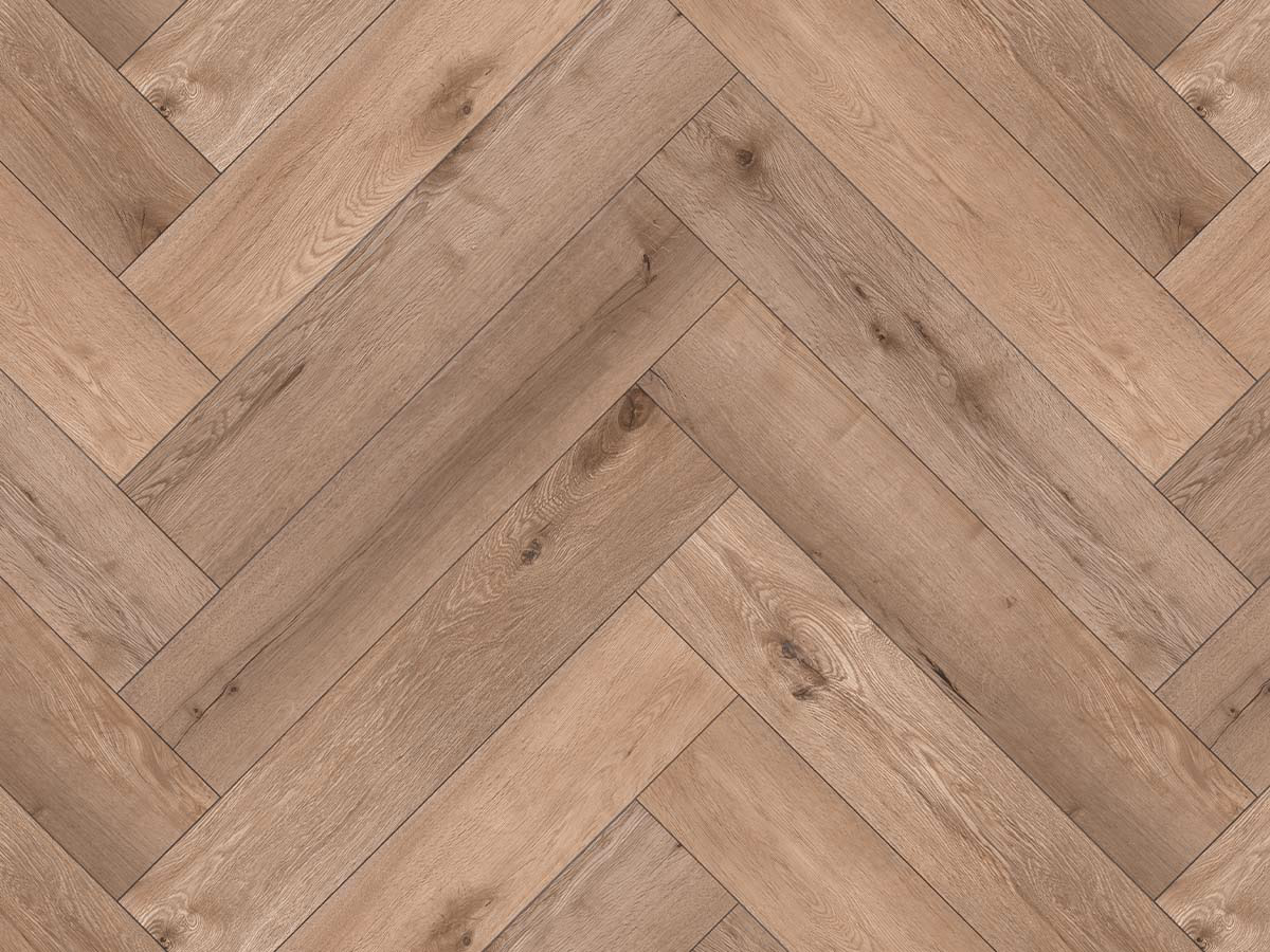 Melange Visgraat Dry-Back — naturel eiken