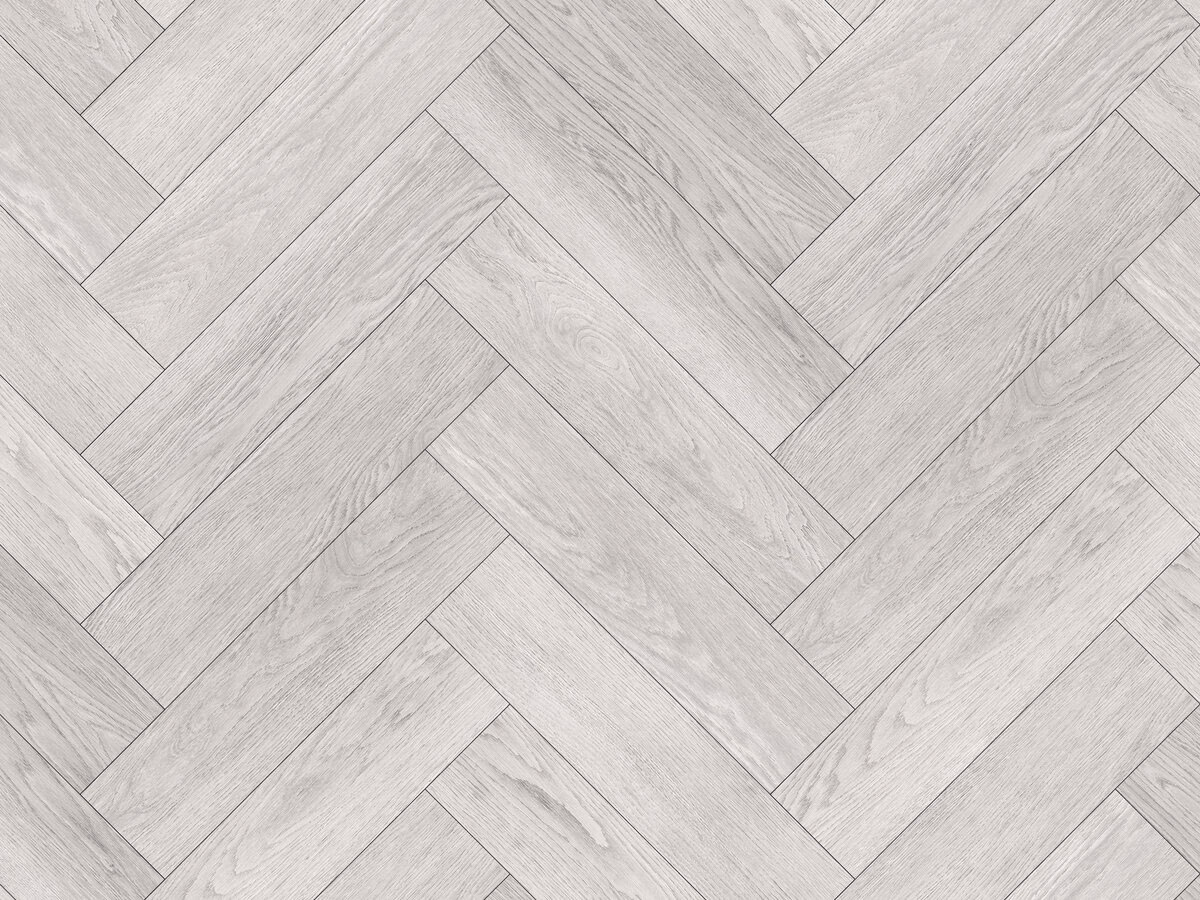 Scraped Oak Visgraat Click — wit & crème