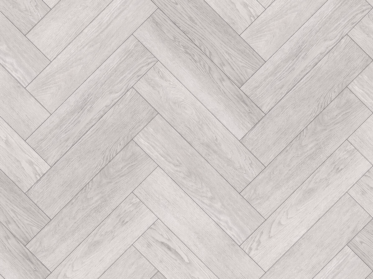 Scraped Oak Visgraat Click — wit & crème