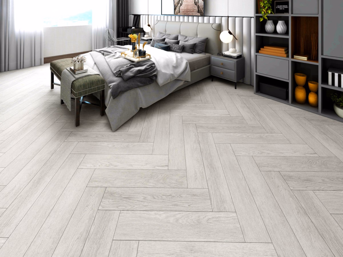 Scraped Oak Visgraat Click